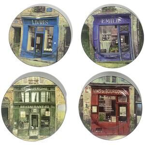 Sakura Paris Storefronts Dessert/Salad Plates 8 Inches Set of 4